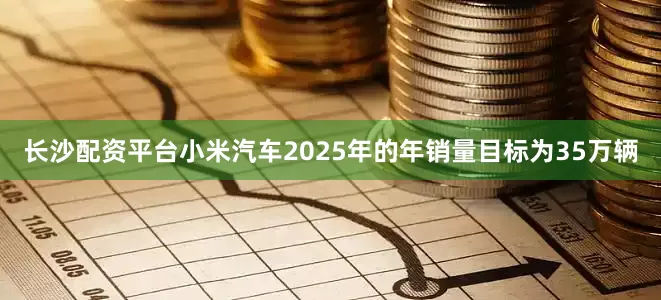 长沙配资平台小米汽车2025年的年销量目标为35万辆